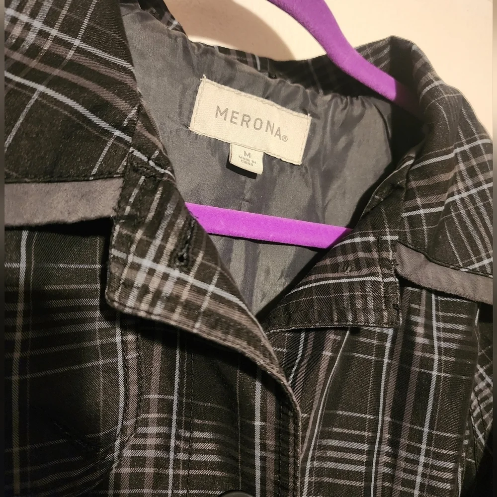 Merona Plaid Size M Jacket - Picture 3 of 4